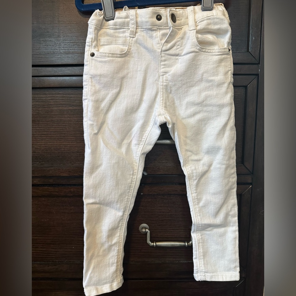 Toddler boys white jeans